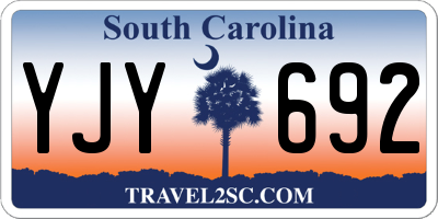 SC license plate YJY692