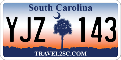 SC license plate YJZ143