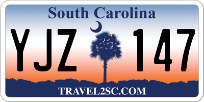 SC license plate YJZ147