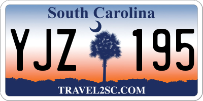 SC license plate YJZ195