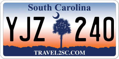 SC license plate YJZ240