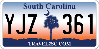 SC license plate YJZ361