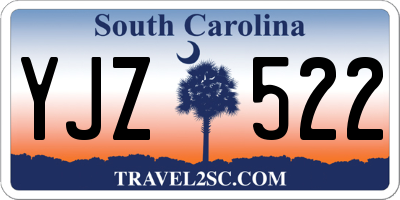 SC license plate YJZ522