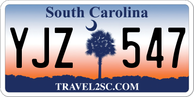 SC license plate YJZ547