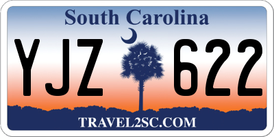 SC license plate YJZ622