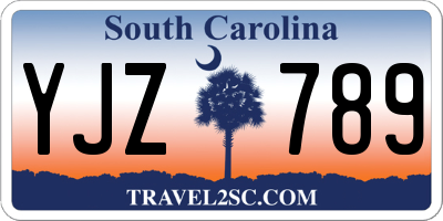 SC license plate YJZ789