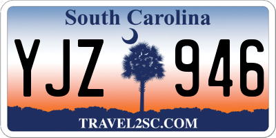 SC license plate YJZ946