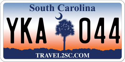 SC license plate YKA044