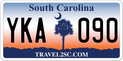 SC license plate YKA090