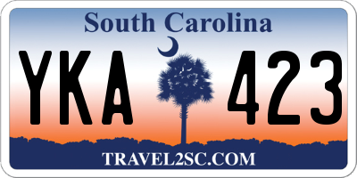 SC license plate YKA423