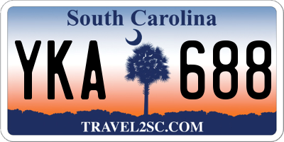 SC license plate YKA688