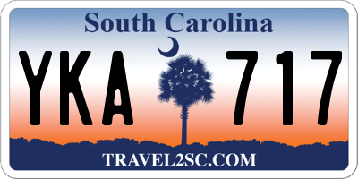 SC license plate YKA717