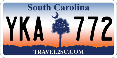 SC license plate YKA772