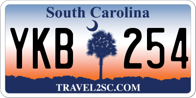 SC license plate YKB254