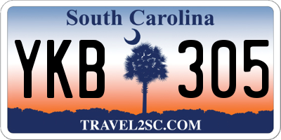 SC license plate YKB305