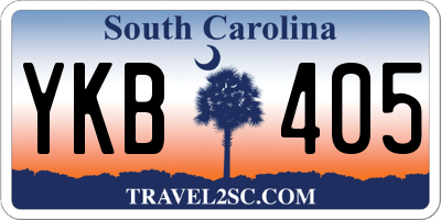 SC license plate YKB405