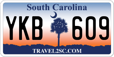 SC license plate YKB609