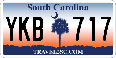 SC license plate YKB717