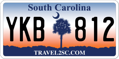 SC license plate YKB812