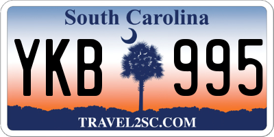 SC license plate YKB995