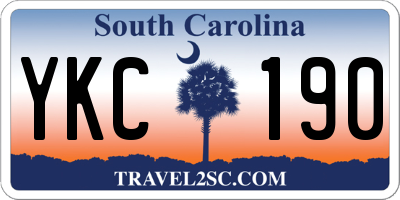 SC license plate YKC190