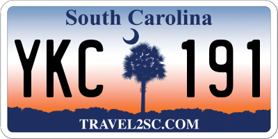 SC license plate YKC191