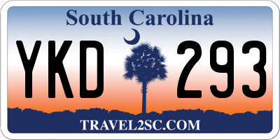 SC license plate YKD293
