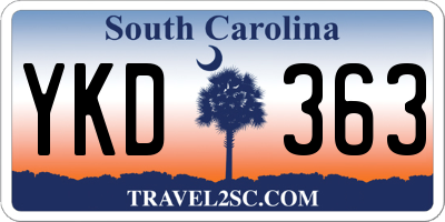SC license plate YKD363