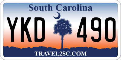 SC license plate YKD490
