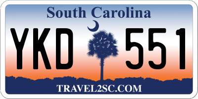 SC license plate YKD551