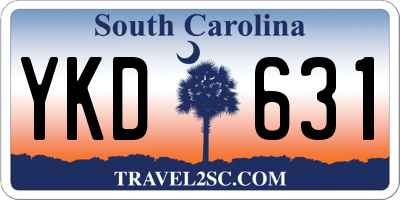 SC license plate YKD631