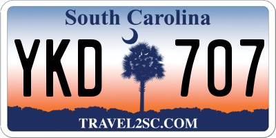 SC license plate YKD707