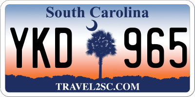 SC license plate YKD965