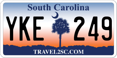 SC license plate YKE249