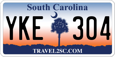 SC license plate YKE304