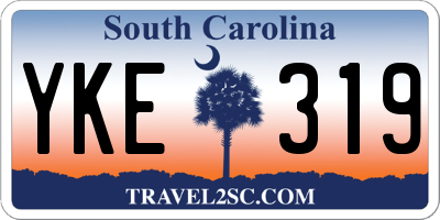 SC license plate YKE319