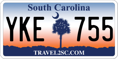 SC license plate YKE755