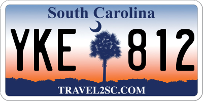 SC license plate YKE812