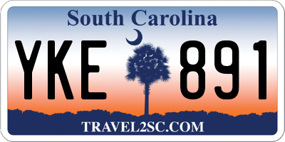 SC license plate YKE891