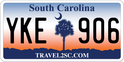 SC license plate YKE906
