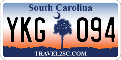 SC license plate YKG094
