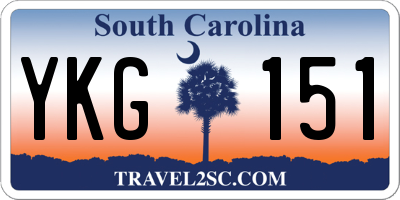 SC license plate YKG151