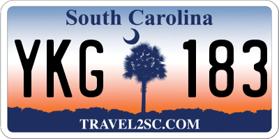 SC license plate YKG183