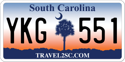 SC license plate YKG551