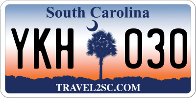 SC license plate YKH030