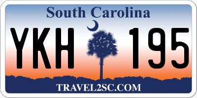 SC license plate YKH195