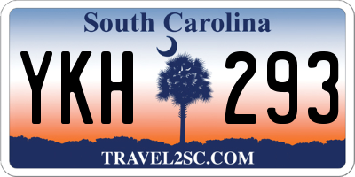 SC license plate YKH293