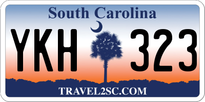 SC license plate YKH323