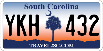 SC license plate YKH432