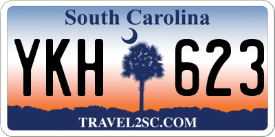 SC license plate YKH623